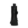 Zwarte leren chelsea boots met gespen