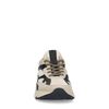Beige sneakers met zwarte en fluffy details
