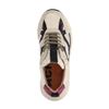 Beige sneakers met zwarte en fluffy details