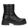 Zwarte leren boots met puffer details