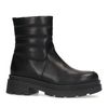 Zwarte leren boots met puffer details