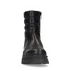Zwarte leren boots met puffer details