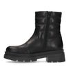 Zwarte leren boots met puffer details