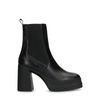 Zwarte leren Chelsea boots met plateau hak