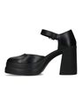 Zwarte gesloten pumps met plateauzool