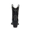 Zwarte leren cowboylaarzen met off white sierstiksels