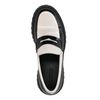Zwarte plateau loafers met witte details