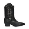 Zwarte cowboylaarsjes met zilverkleurige studs