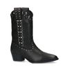 Zwarte cowboylaarsjes met zilverkleurige studs