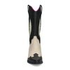 Zwarte leren cowboylaarzen met off white details