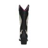 Zwarte leren cowboylaarzen met off white details