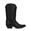 Zwarte leren cowboylaarzen