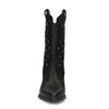 Zwarte cowboy enkellaarsjes met studs