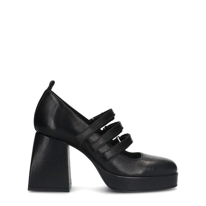 Zwarte plateau pumps