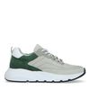 Grijze sneakers met groene details