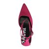 Roze satijnen pumps met enkelbandje