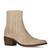Beige suède cowboylaarsjes