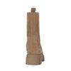 Beige suède chelsea boots met rits