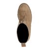 Beige suède chelsea boots met rits
