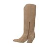Beige suède cowboylaarzen