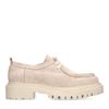 Beige suède veterschoenen