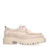 Beige suède veterschoenen