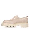 Beige suède veterschoenen