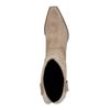 Beige suède cowboylaarzen met stiksels