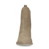 Beige suède chelsea boots met hak