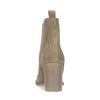 Beige suède chelsea boots met hak