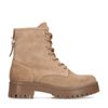 Beige suède veterlaarzen
