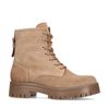 Beige suède veterlaarzen