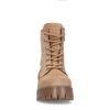 Beige suède veterlaarzen