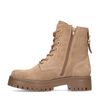 Beige suède veterlaarzen