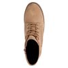 Beige suède veterlaarzen