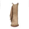 Beige cowboylaarzen met hak en franjes