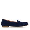 Donkerblauwe suède loafers