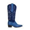 Blauwe suède cowboylaarzen