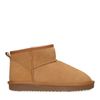 Camel enkelboots met wol
