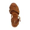Bruine suéde sandalen met hak