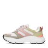 Groene sneakers met oranje details