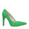 Groene suède pumps