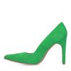 Groene suède pumps