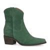 Groene suède lage cowboylaarzen