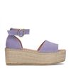 Lila suède plateau sandalen