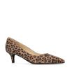 Panterprint pumps met kitten heel