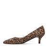 Panterprint pumps met kitten heel