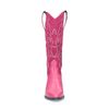 Roze suède cowboylaarzen
