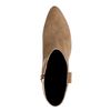 Taupe cowboy enkellaarsjes met metallic details