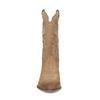 Taupe cowboy enkellaarsjes met studs